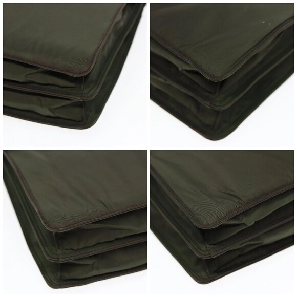 PRADA Business Bag Nylon Khaki Silver Auth bs16524 - Picture 15 of 16